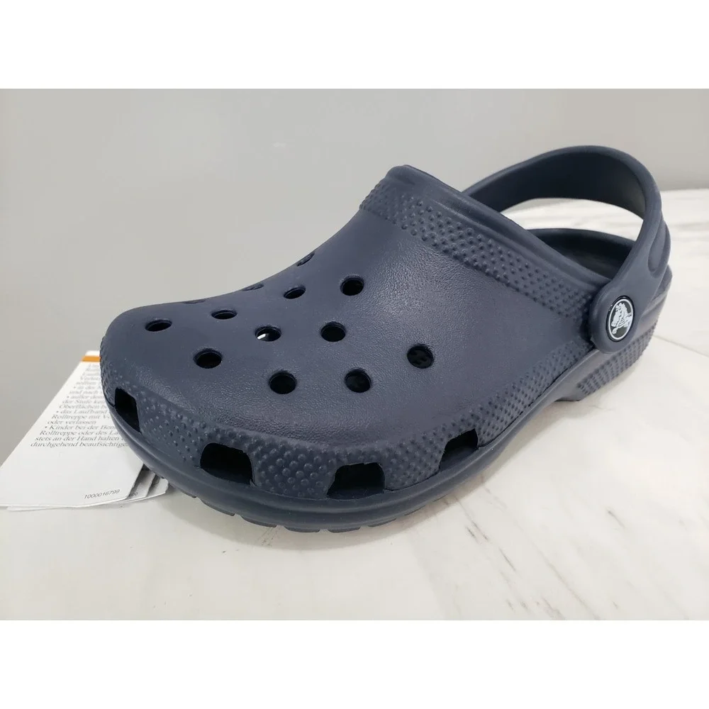 NEW SZ 2 / J2 Crocs CLASSIC KIDS YOUTH ClogS  NAVY blue JUNIOR boy girl